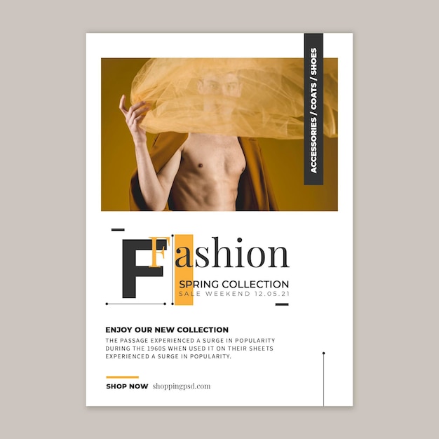 Online shopping poster template