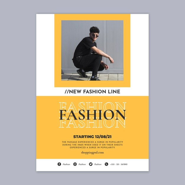 Online shopping poster template