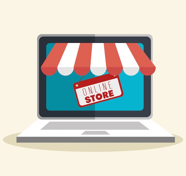 online store shopping illustration