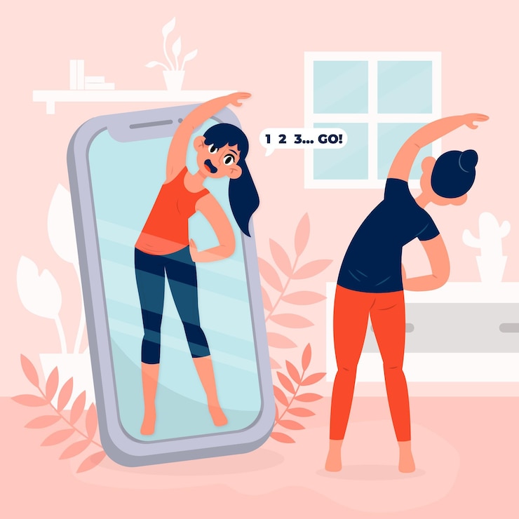 Free Vector online trainer having a lesson with client