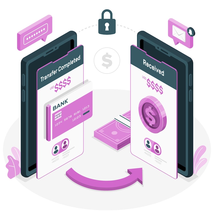 Free Vector online transactions concept illustration