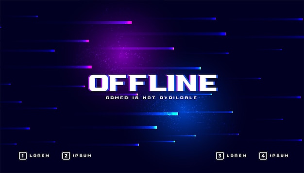 Vettore gratuito web gaming twitch banner per lo streamer di esport