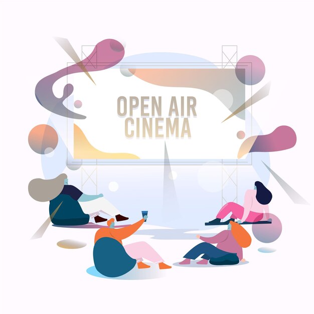 Open air cinema abstract design