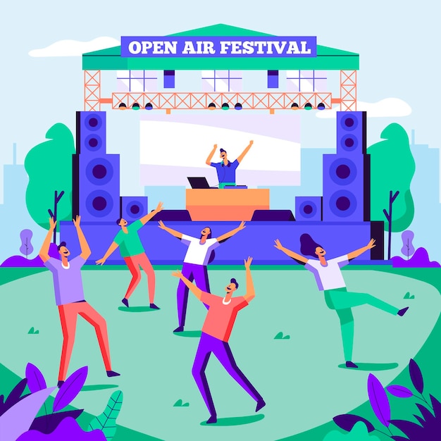 Free vector open air concert