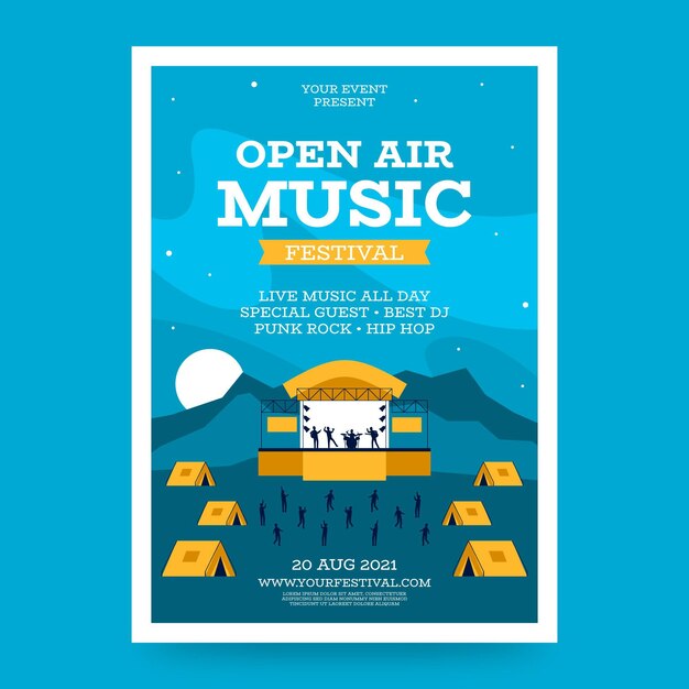 Open air music festival poster