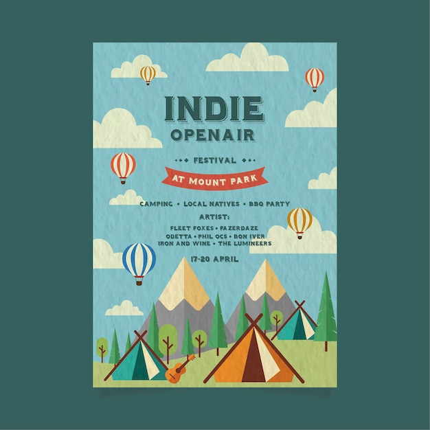 Open air music festival poster