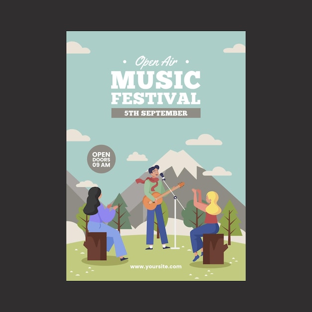 Open air music festival poster