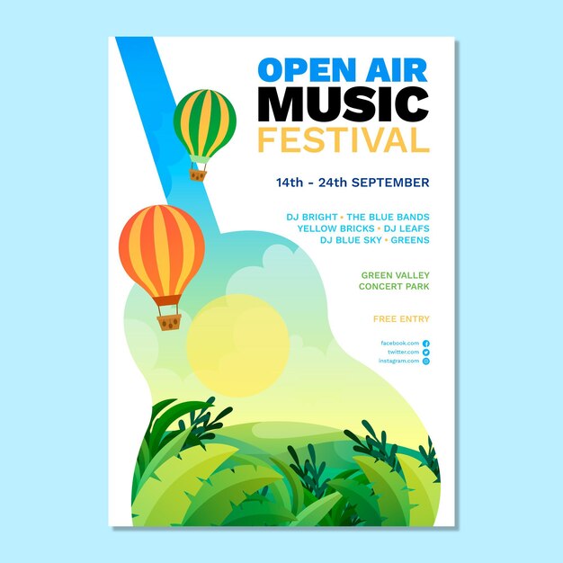 Open air music festival poster