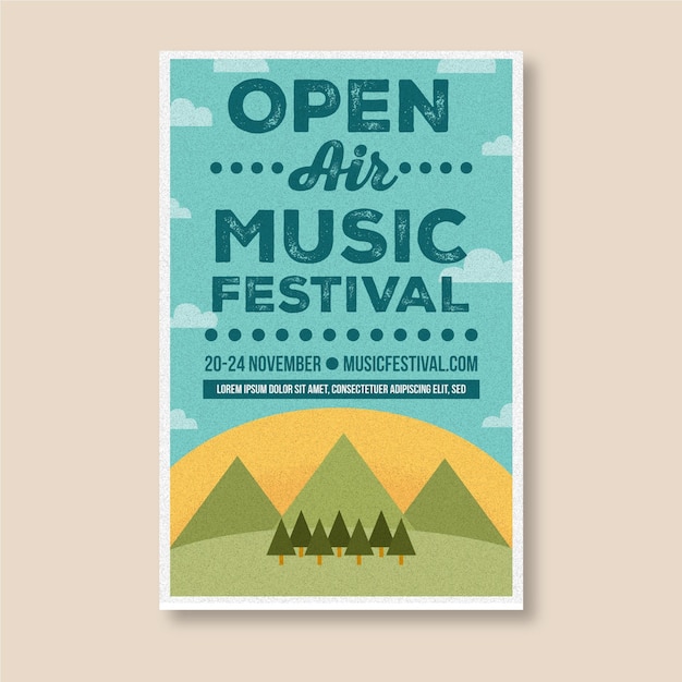 Open air music festival poster
