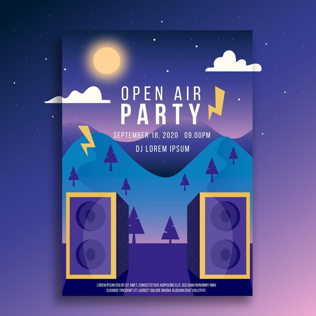 Open air music festival poster