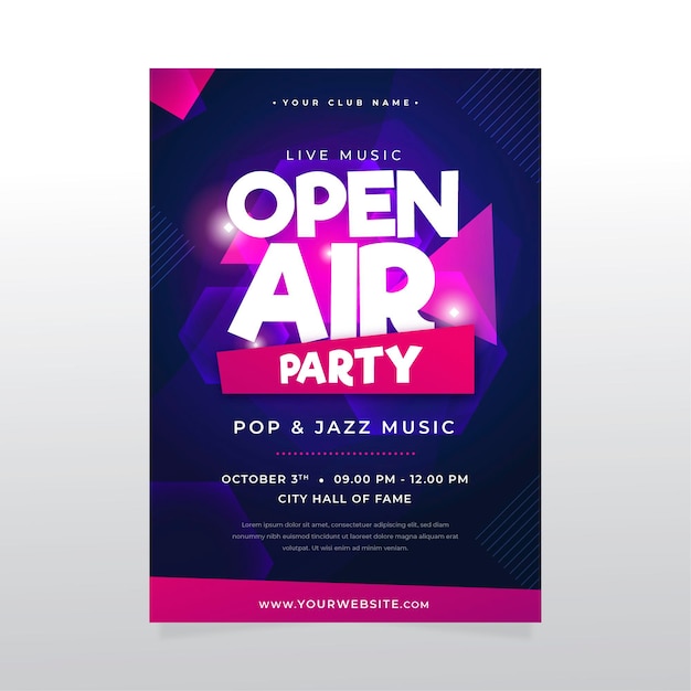 Open air party poster concept