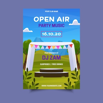 Open air party poster