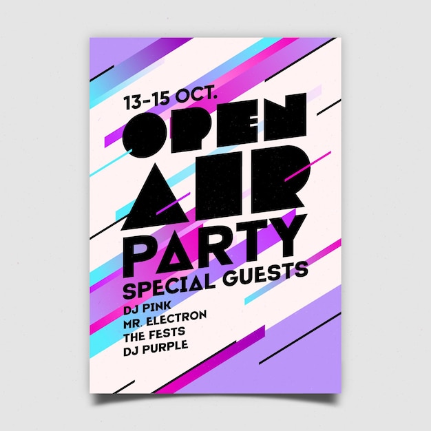 Free vector open air party poster