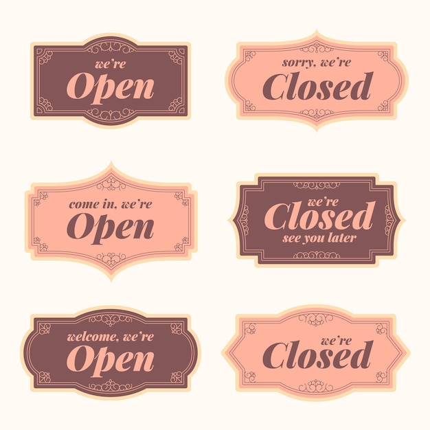 Открытые и закрытые знаки