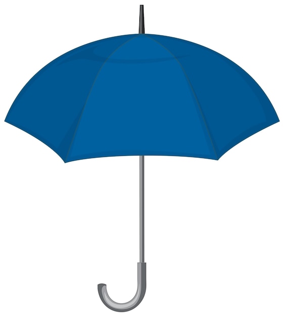 Open blue umbrella isolated