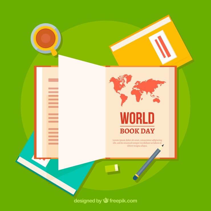 Бесплатный Вектор открытая книга фон в квартире syle
