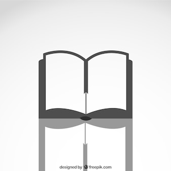 Open book icon with reflection