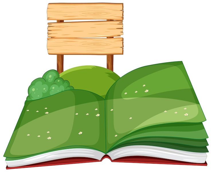 मुफ़्त वेक्टर open book in nature