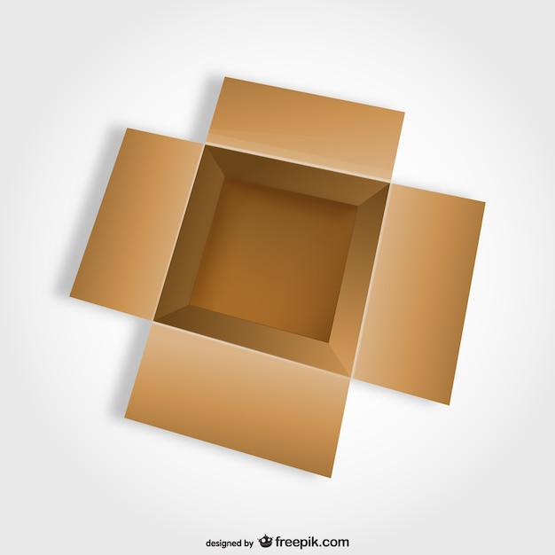 Free vector open box top view