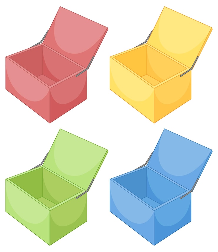 Free Vector open box on white background