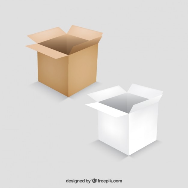 Free vector open boxes