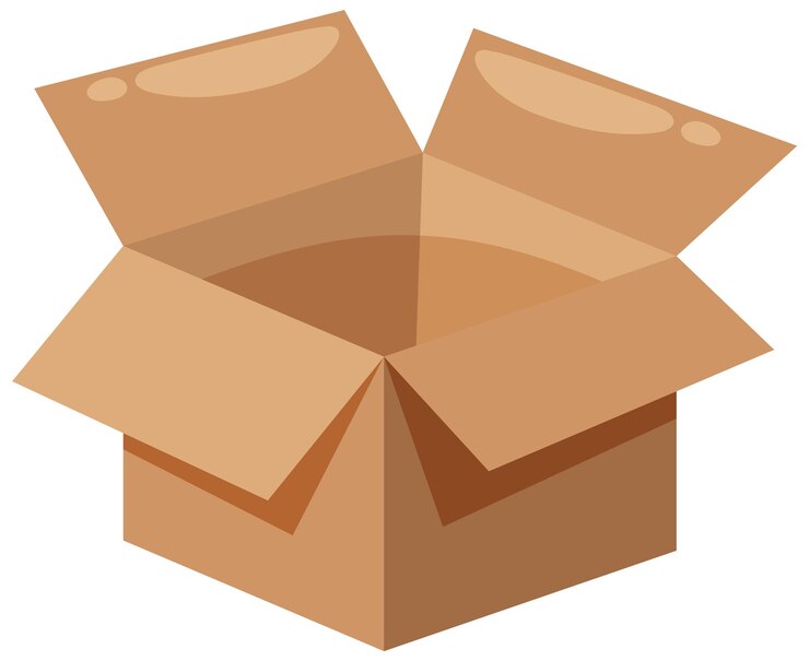 Free Vector open cardboard box illustration