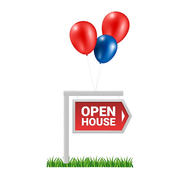 Open house concept with balloons