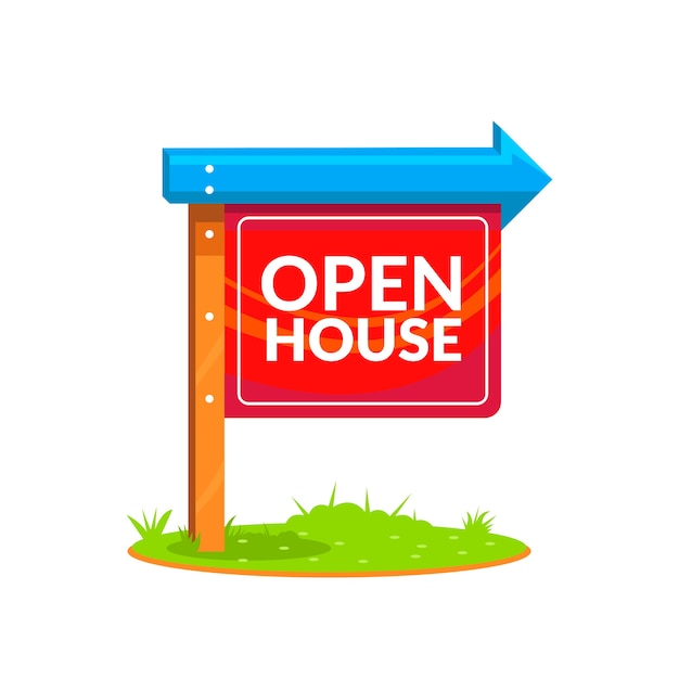 Free vector open house indicator