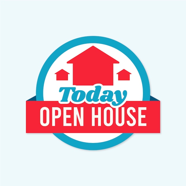 Free vector open house label