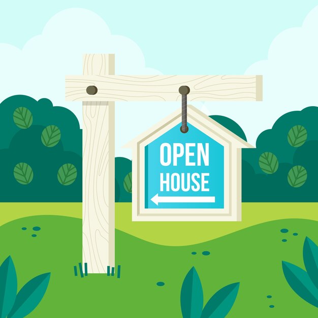 Open house sign for purchase