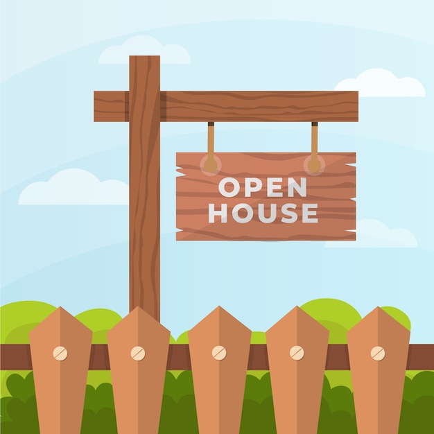 Open house sign