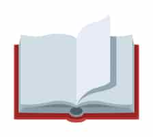 Free vector open red book library icon