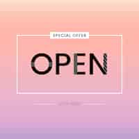 Free vector open sign special offer vector