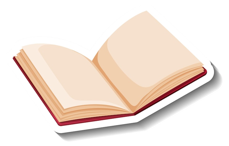 Free Vector opened book with empty pages