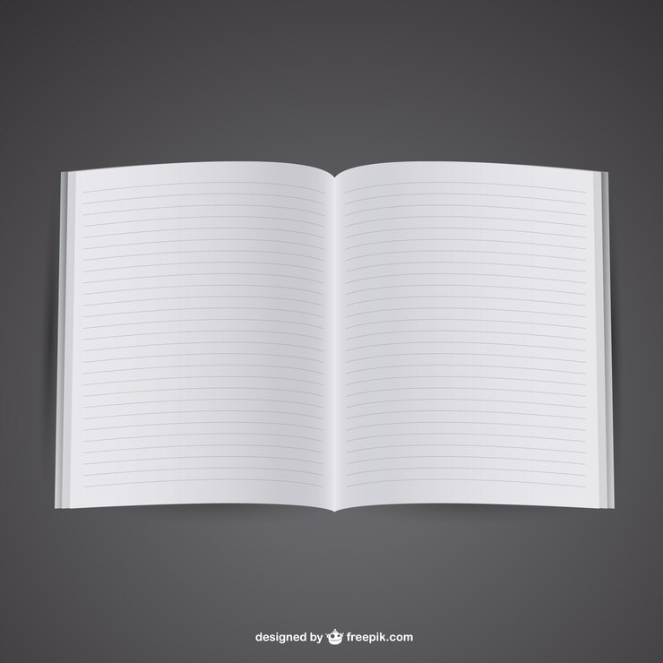 Free Vector opened notebook