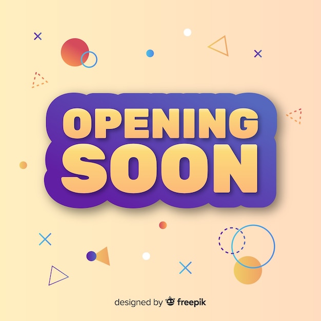 Opening soon background flat design