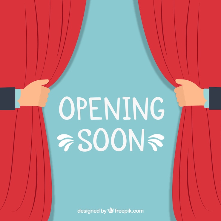 Free Vector opening soon background in flat style
