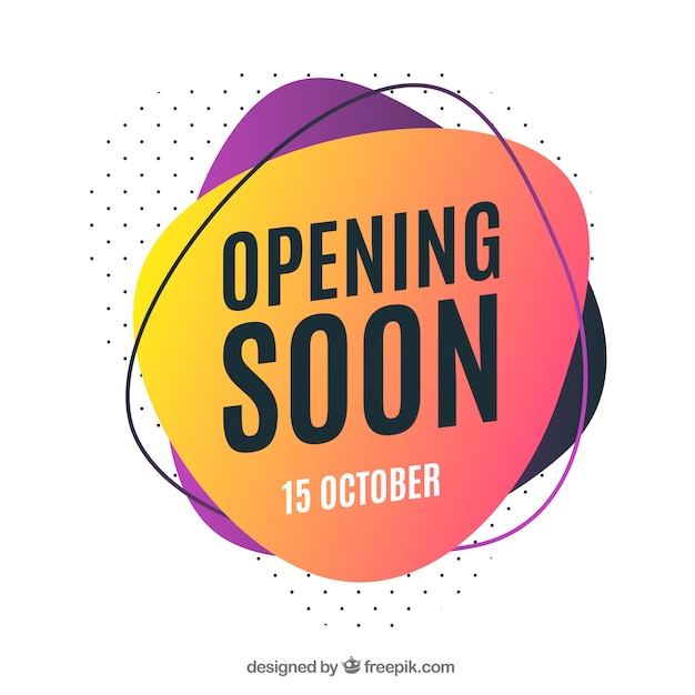 Free vector opening soon background in flat style