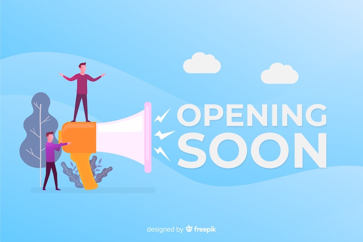 Free Vector opening soon background in flat style