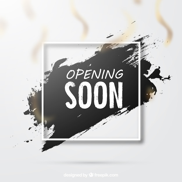 Free vector opening soon background in grunge style