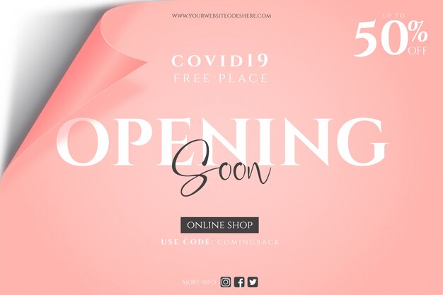 Opening soon background template