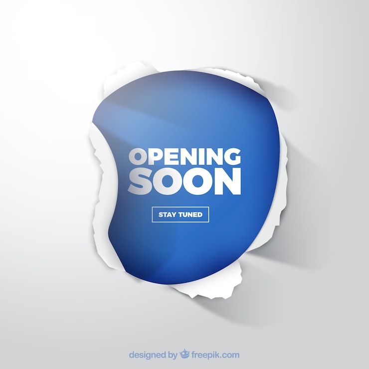 Free Vector opening soon background with paper sign