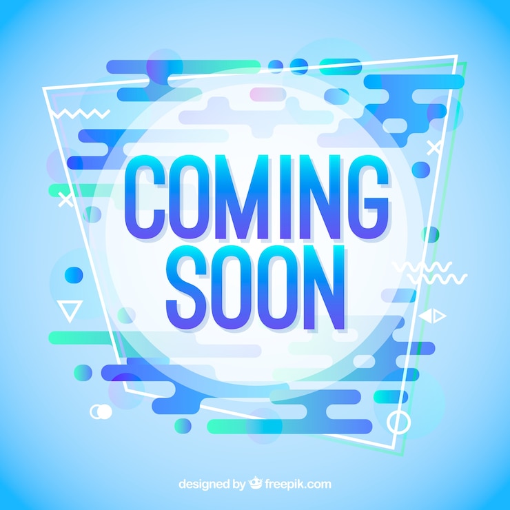 Free Vector opening soon background with typography