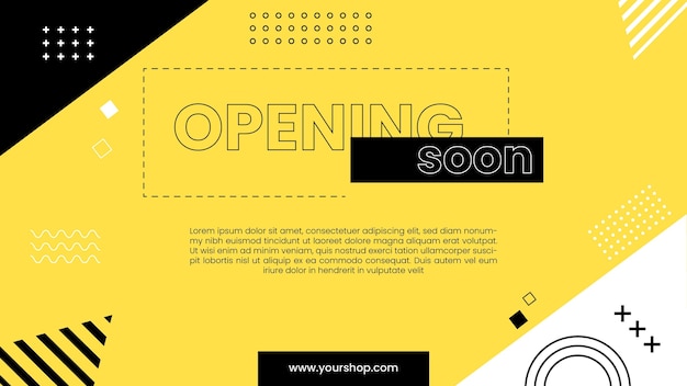 Free vector opening soon background