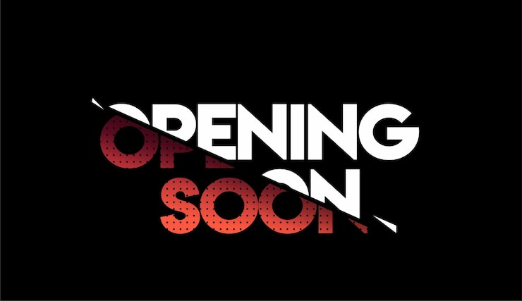 Free Vector opening soon calligraphic text vector illustration design.