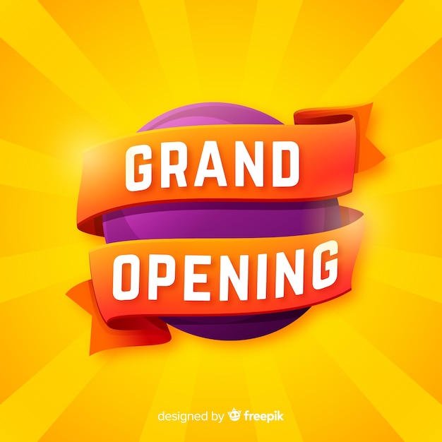 Free vector opening soon modern background with typography