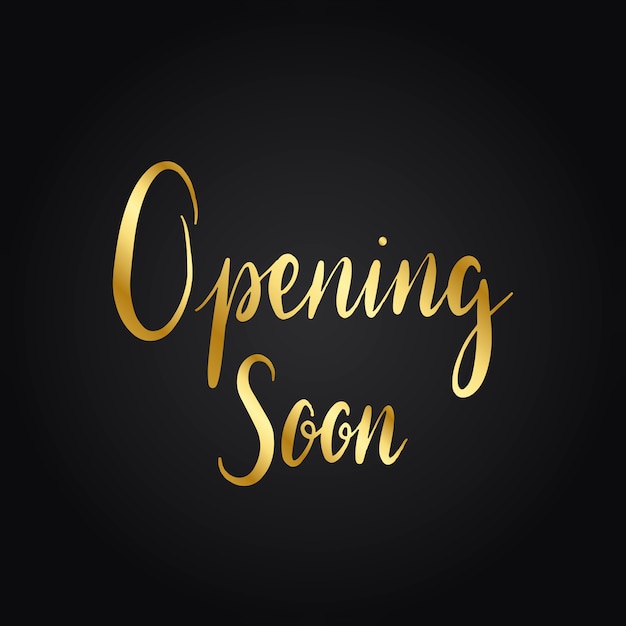 Free vector opening soon typography style vector