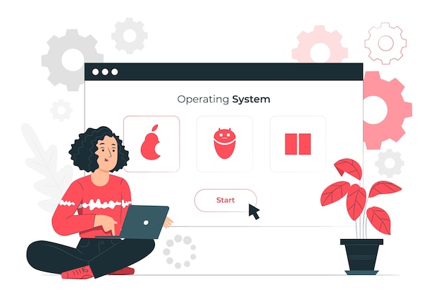 Operating system concept illustration