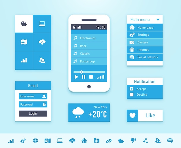 Operating system interface elements in blue color.