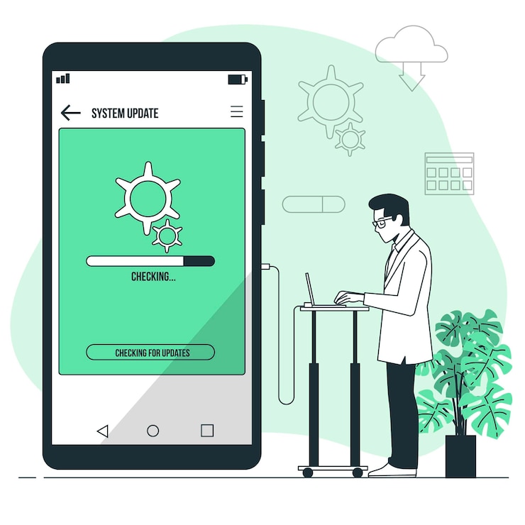 Free Vector operating system upgrade concept illustration